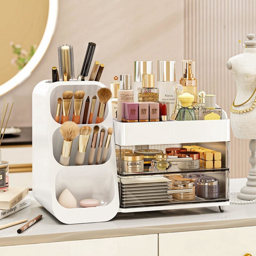 Makeup Organizer With Drawers For Vanity,spacious Cosmetic Display🧐
